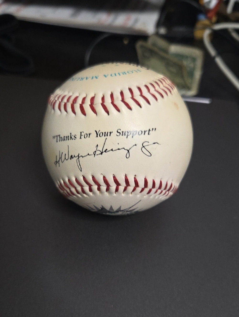 Autographed Promotional Baseball with Red Stitching